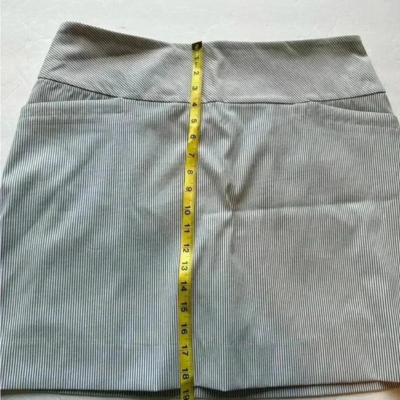 S.C. & Co. Activewear Skort Pale Blue Striped Pockets Side Splits Women’s XL - Picture 8 of 8
